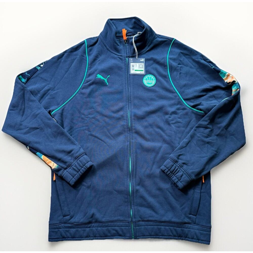 Puma Hoop Hunter Veniceball T-73 Blue Full Zip Sweatshirt Track Jacket Men’s L